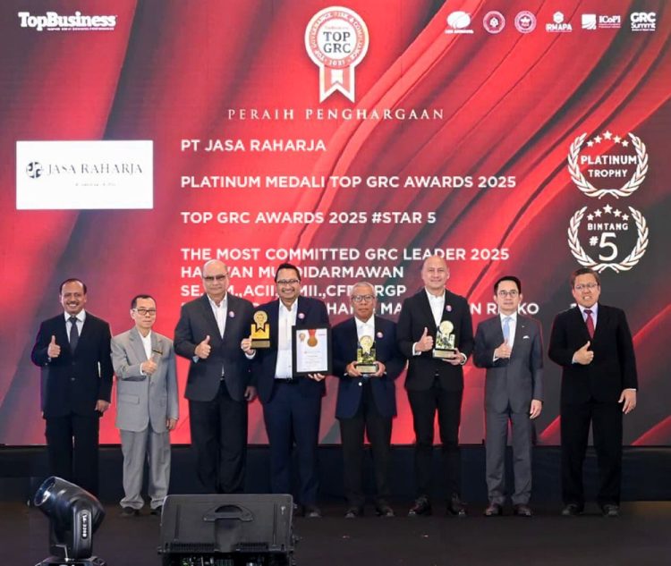 Jasa Raharja Raih 4 Penghargaan TOP GRC Awards 2025, Perkuat Implementasi Tata Kelola, Manajemen Risiko, dan Kepatuhan